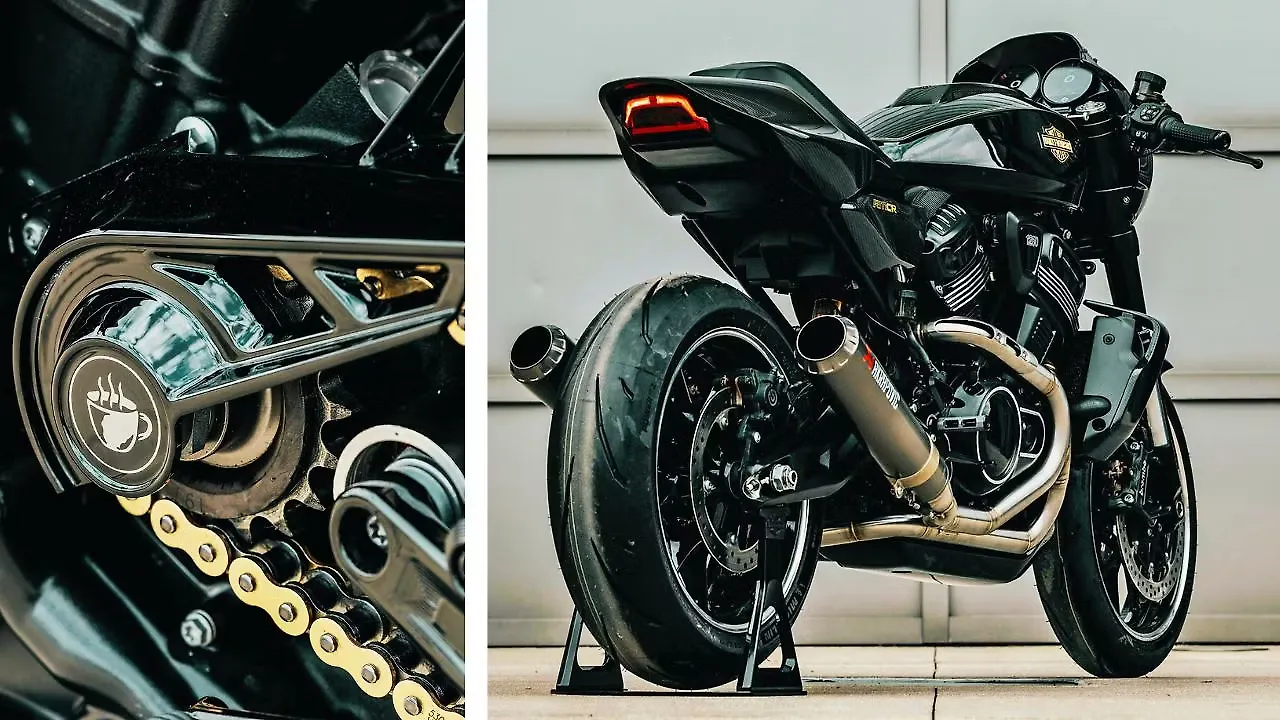 ฮาร์เลย์-เดวิดสัน ด้านหลังขวา สามในสี่ส่วน