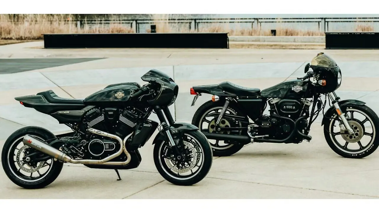 รถจักรยานยนต์ Harley-Davidson มุมมองด้านขวา