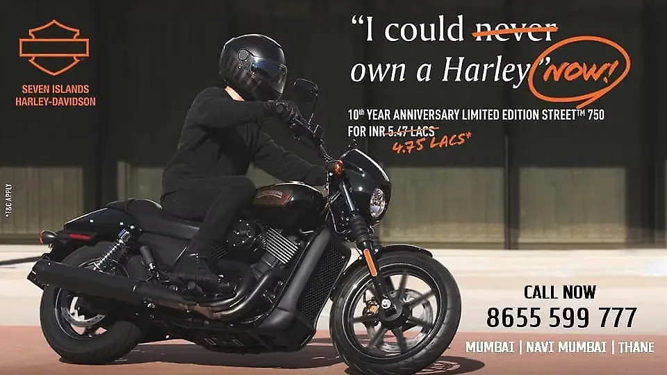 Harley-Davidson Mumbai dealer offering big discount on Street 750 Harley-Davidson Mumbai dealer offering big discount on Street 750