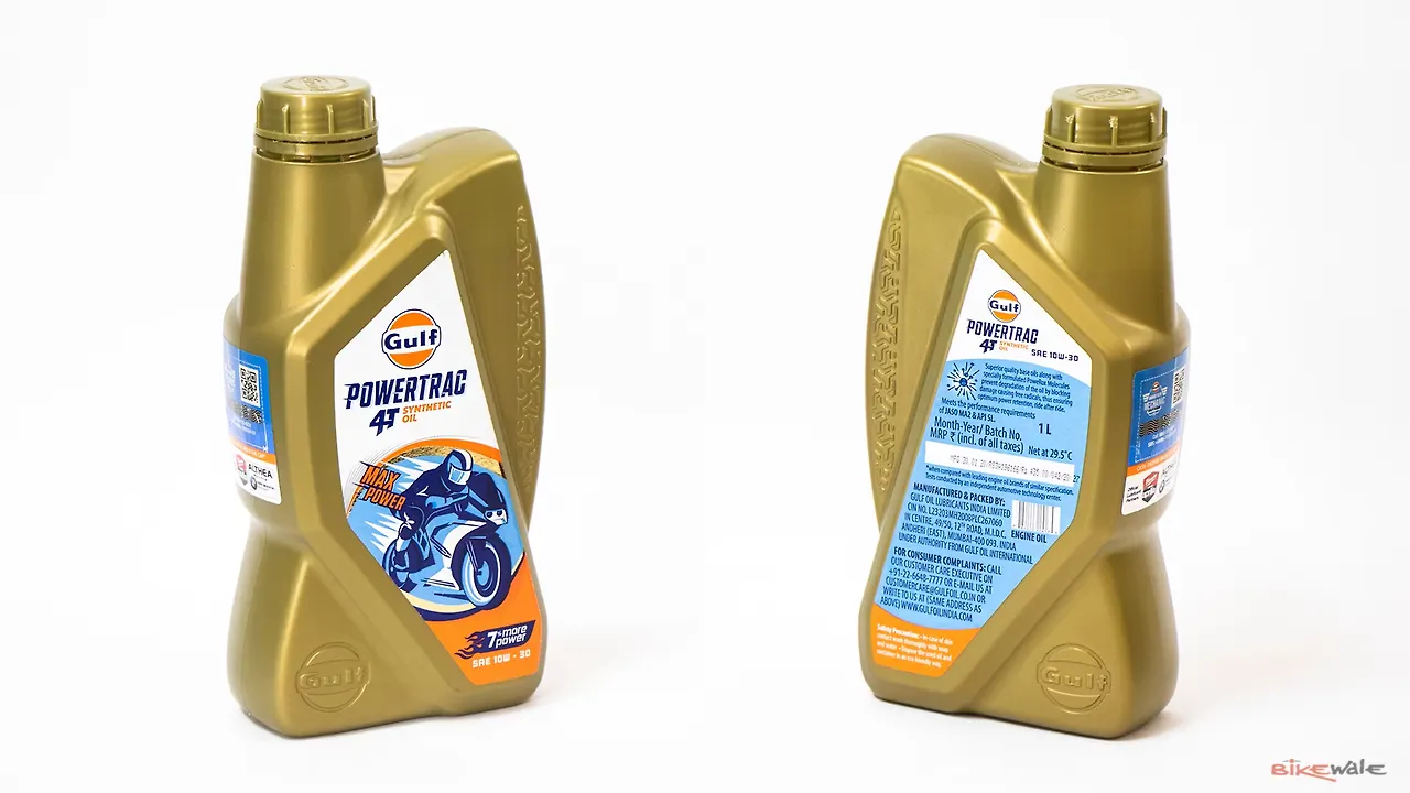 Gulf Oil Powertrac 4T Synthetic engine oil review for Hero Xpulse 200