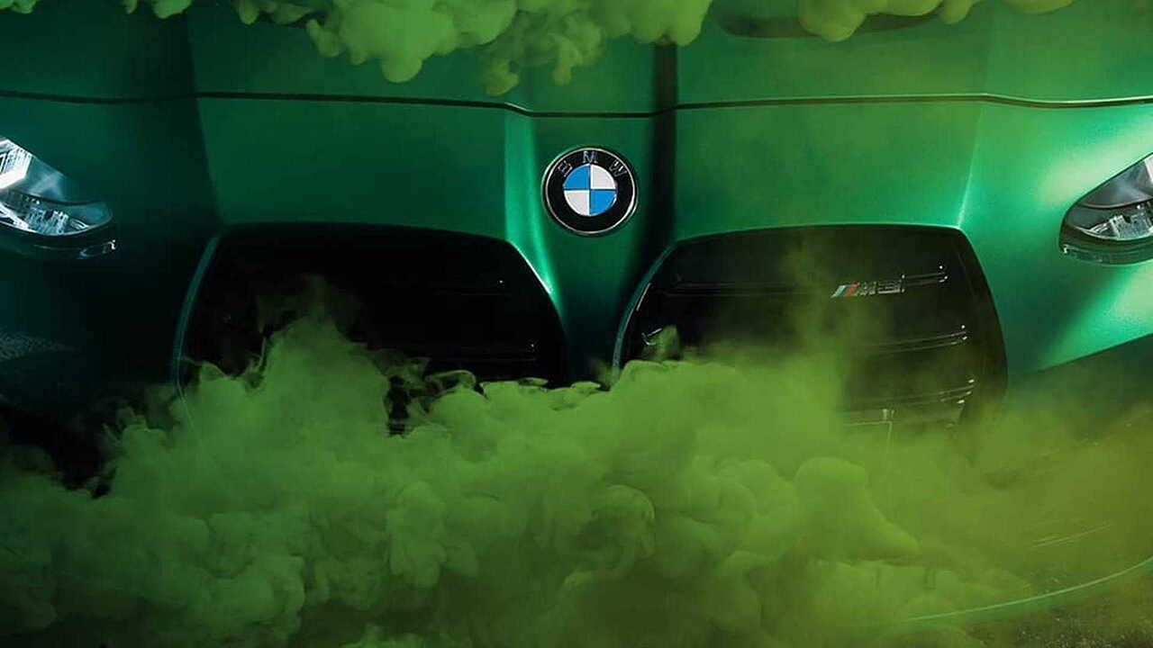 2021 BMW M3 teased in green colour ahead of official unveiling on ...