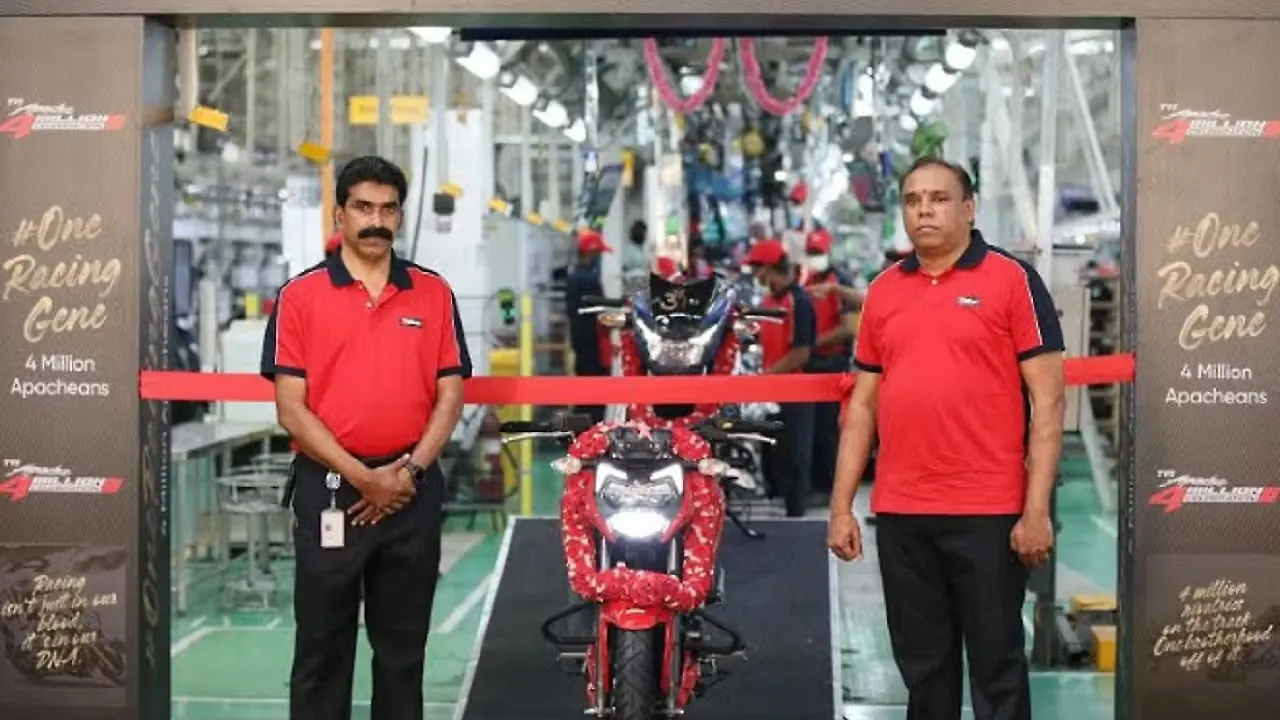TVS Apache surpasses 4 million sales milestone TVS Apache surpasses 4 million sales milestone