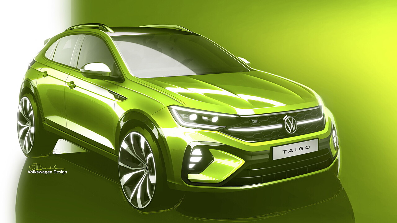 Volkswagen Taigo mini crossover SUV revealed in new design sketches -  CarWale