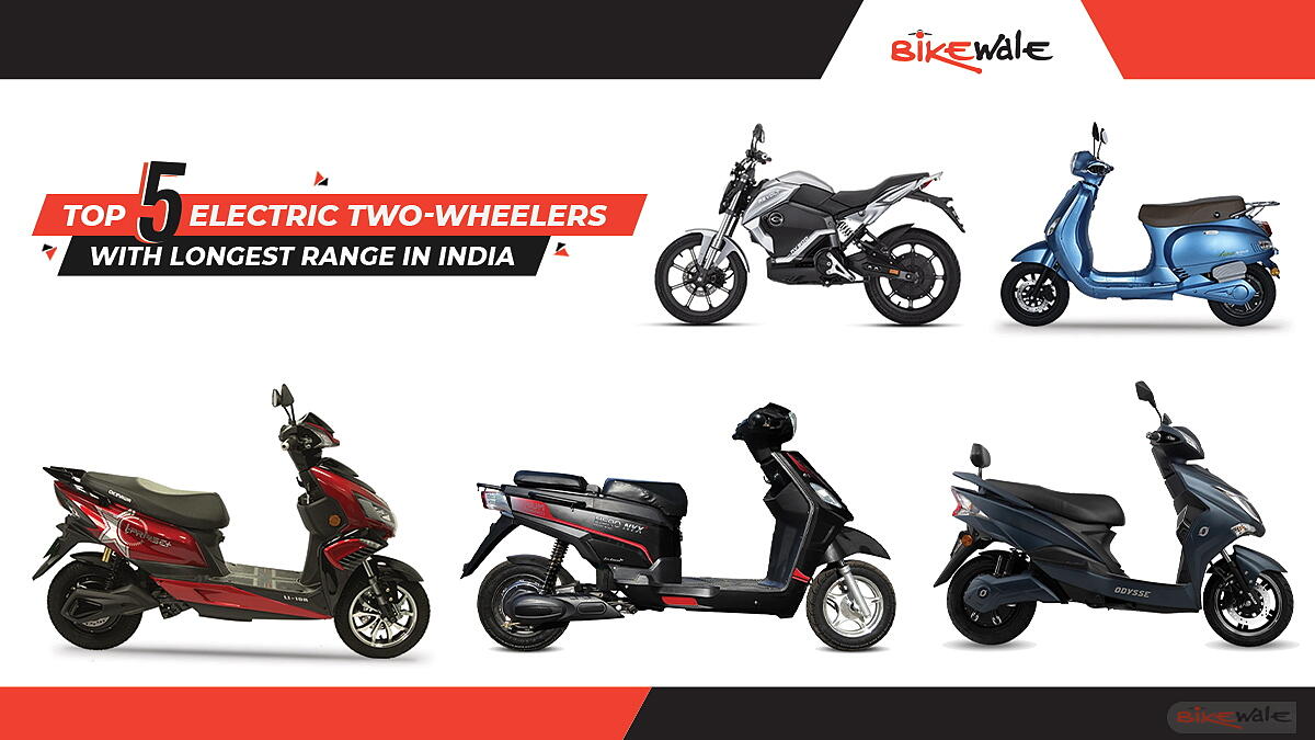 Top 5 electric two-wheelers with longest battery range in India - BikeWale