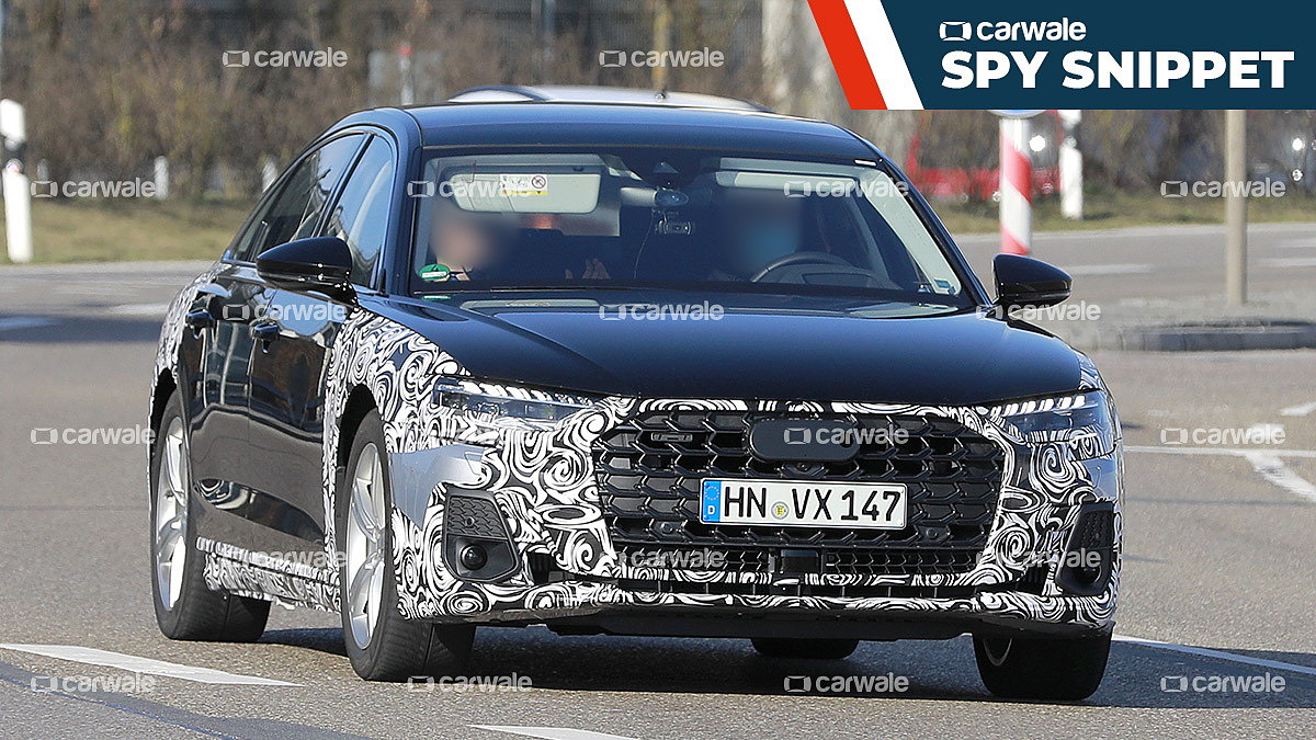 2022 Audi A8 facelift caught on test - CarWale