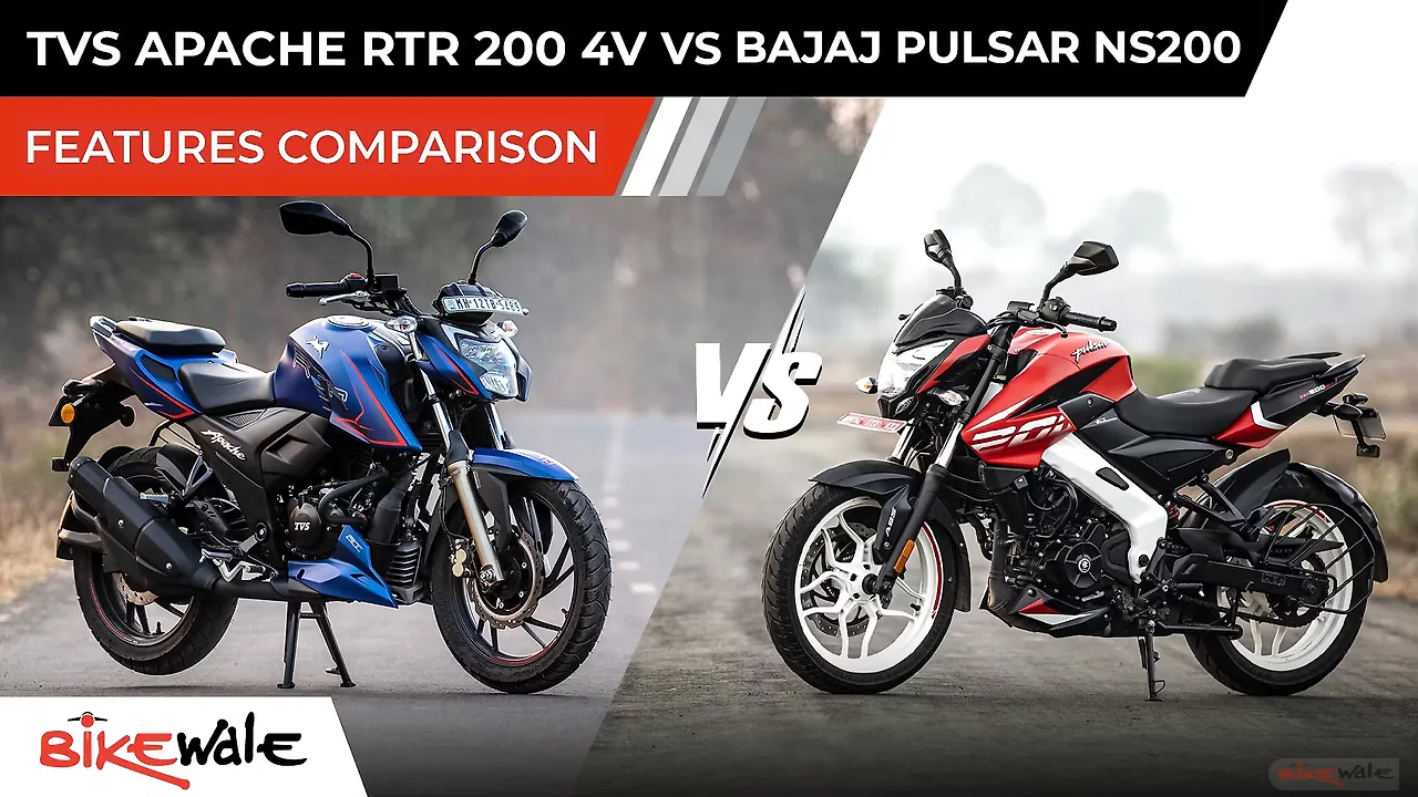 Tvs Apache Rtr 0 4v Vs Bajaj Pulsar Ns0 Features And Specs Comparison Bikewale Tvs Apache Rtr 0 4v Vs Bajaj Pulsar Ns0 Features And Specs Comparison Bikewale
