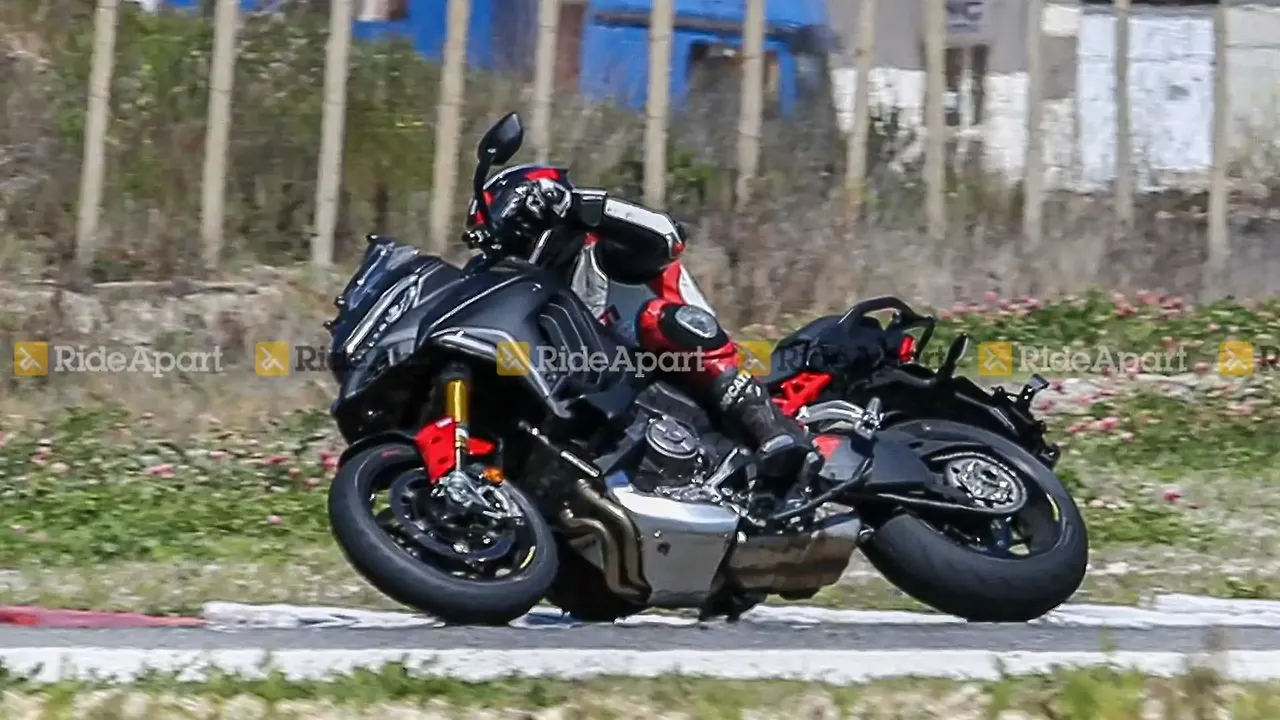 New Ducati Multistrada V4 Pikes Peak spotted testing again New Ducati Multistrada V4 Pikes Peak spotted testing again