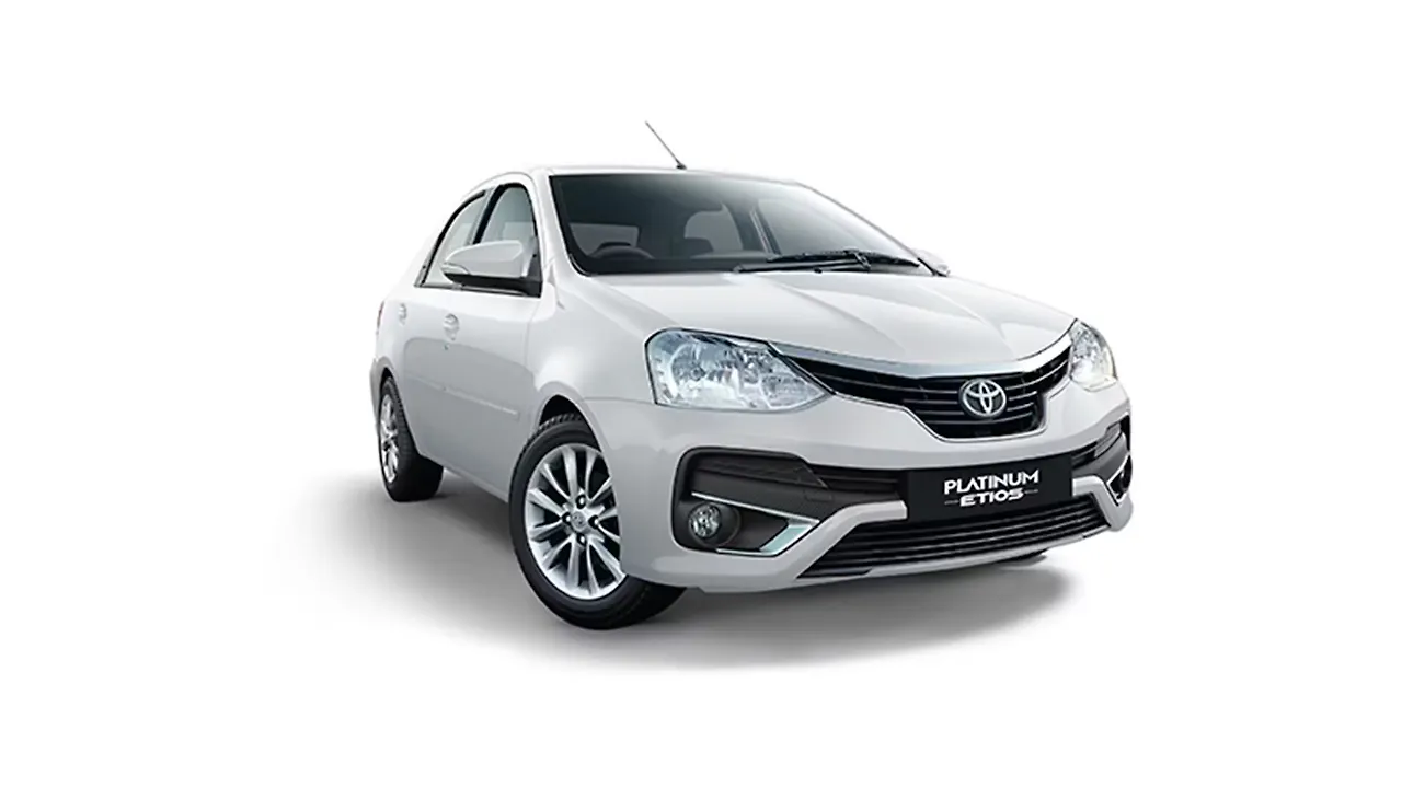 Toyota Etios White Sedan - KRN Travels Professional Fleet