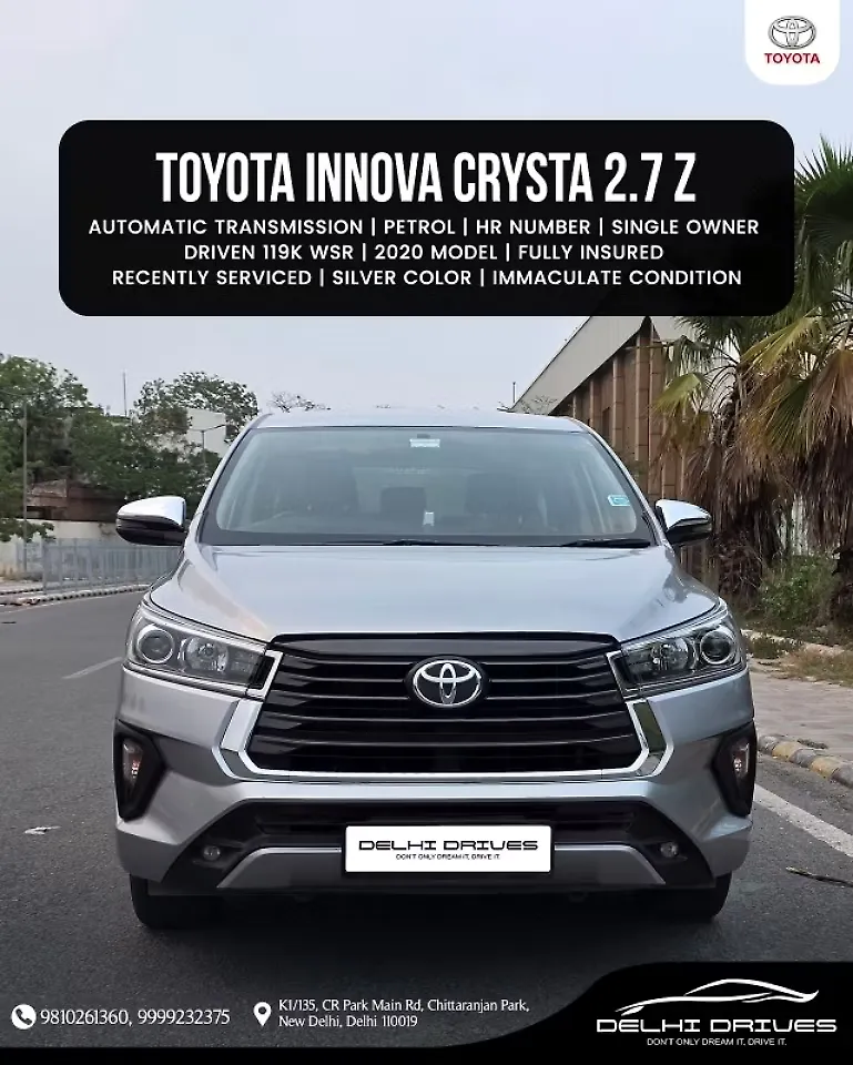 2020 Toyota Innova Crysta 2.7 ZX AT 7 STR 1