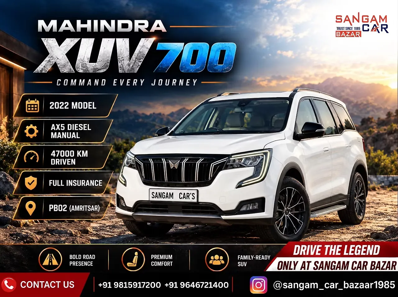 2022 Mahindra XUV700 AX 5 Diesel MT 7 STR [2021] 1