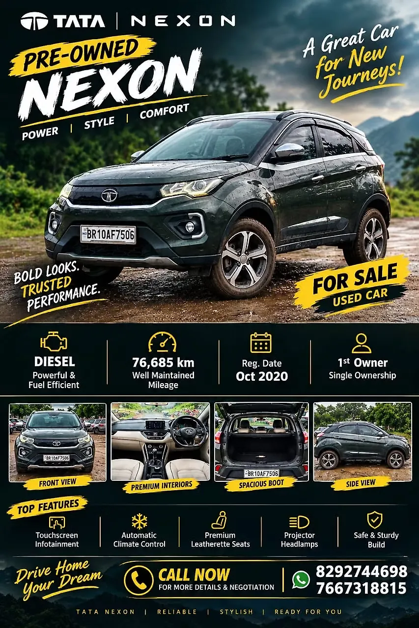 2020 Tata Nexon XZ Plus (O) Diesel Dual Tone 1