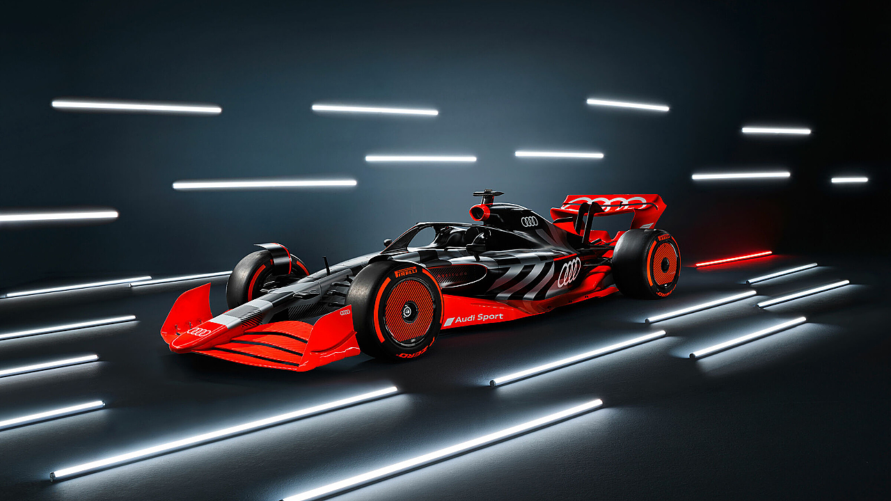 Audi F1 car front profile