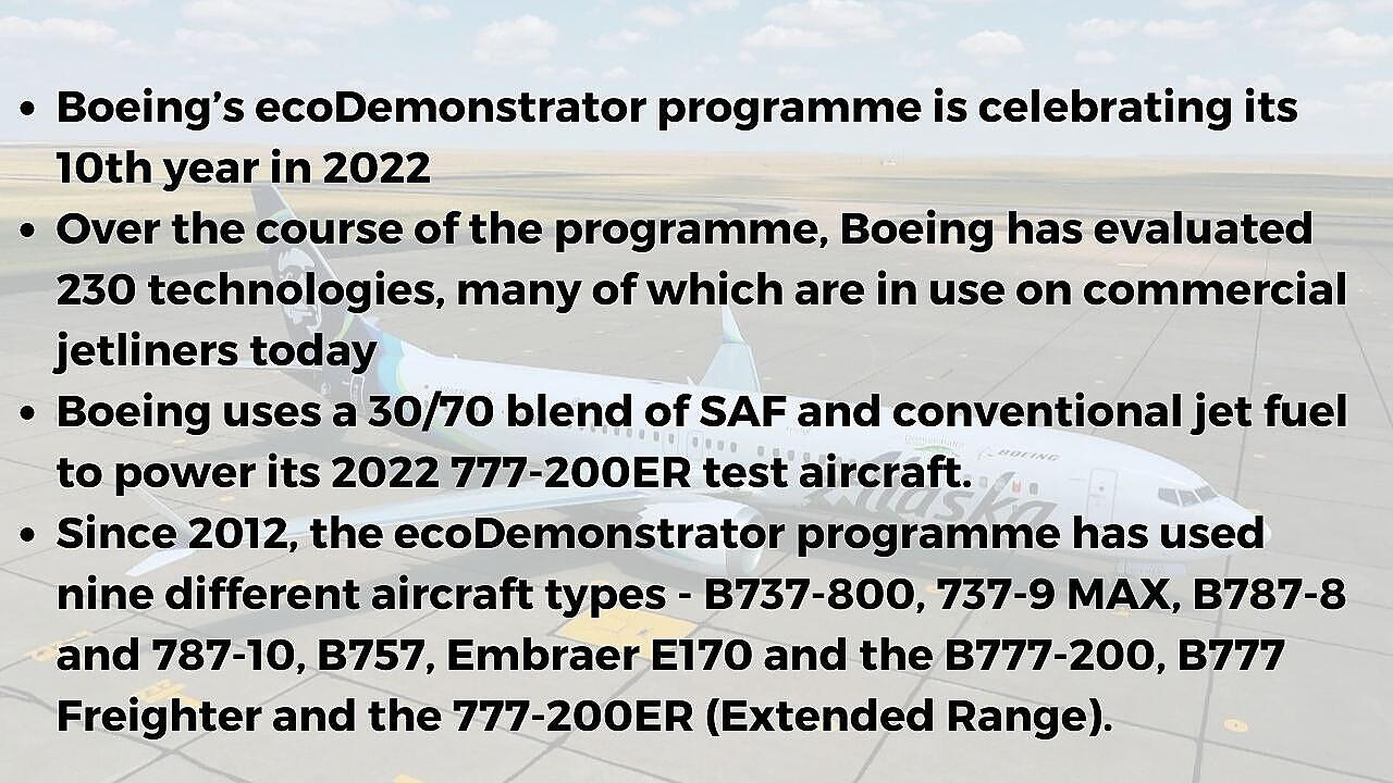 Boeing ecoDemonstrator Pointers