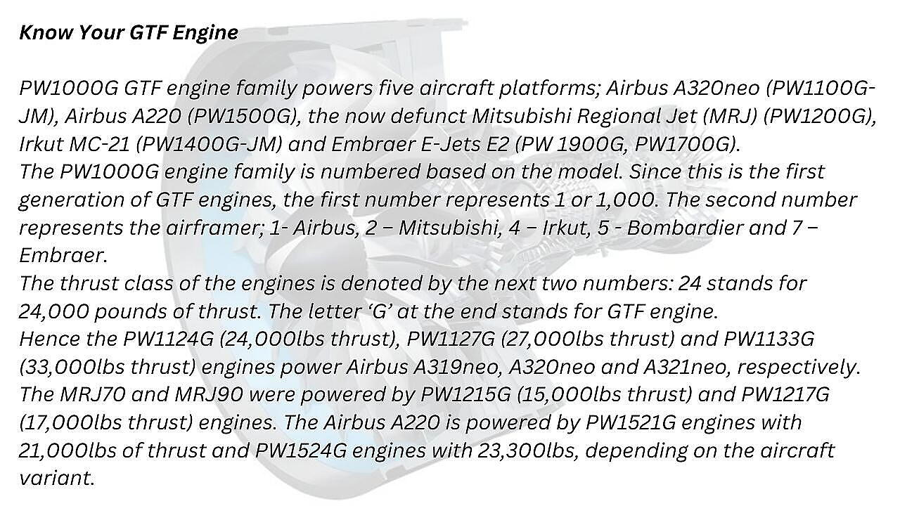  Pratt & Whitney’s Geared Turbofan Engines