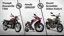 Honda CBR650F vs Triumph Bonneville vs Ducati Scrambler: Spec comparison