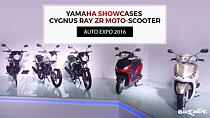 Yamaha showcases Cygnus Ray ZR moto-scooter at the Auto Expo 2016