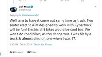 SHOCKING! Tesla likely to make electric dirt bikes