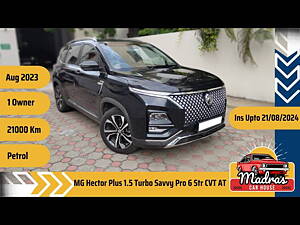 Second Hand MG Hector Plus Savvy Pro 1.5 Turbo Petrol CVT 6 STR in Chennai