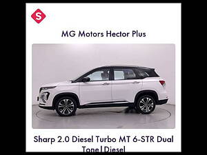 Second Hand MG Hector Plus Sharp 2.0 Diesel Turbo MT 6-STR Dual Tone in Lucknow