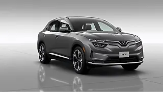 विनफ़ास्ट VF 8 ठीक सामने तीन चौथाई