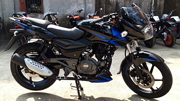 Pulsar 150 blue black store colour images