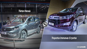 Spec Comparo Tata Hexa Vs Toyota Innova Crysta Carwale