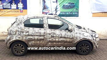 Tata Tiago petrol AMT test mule images surface