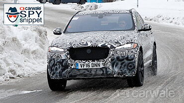 Jaguar F-Pace SVR spotted winter testing