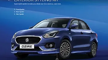 2017 Maruti Suzuki Dzire styling and accessories kits revealed CarWale