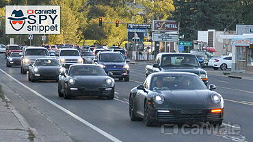 New-gen Porsche 911 spied in convoy with digital instrument cluster