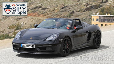 Porsche 718 Boxster Spyder spotted top down in the mountains