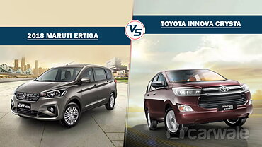 Spec Comparison 2018 Maruti Ertiga Vs Toyota Innova Crysta Carwale