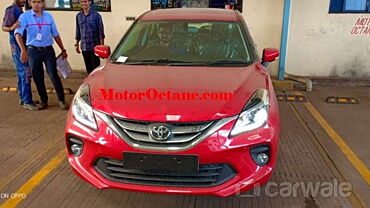 Toyota Glanza interiors and red colour leaked via new spy images