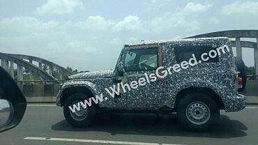 2020 Mahindra Thar with a hard top spied testing once again