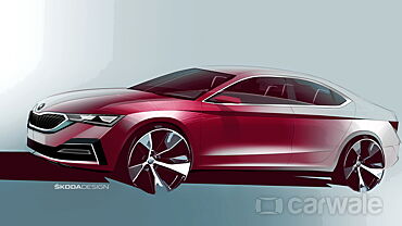 India-bound new-gen Skoda Octavia teased in design sketch - CarWale