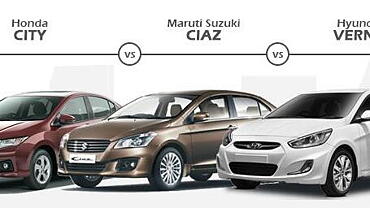 CarWale comparison: Maruti Suzuki Ciaz vs Honda City vs Hyundai Verna