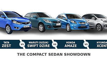 CarWale Comparison: Tata Zest Vs Hyundai Xcent Vs Honda Amaze Vs Maruti Suzuki Swift Dzire