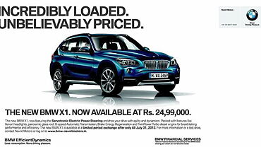 BMW India offering X1 crossover for Rs 24.99 lakh