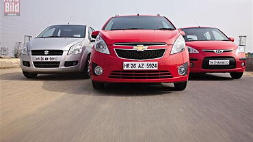 Chevrolet Beat vs Hyundai i10 vs Maruti Suzuki Ritz