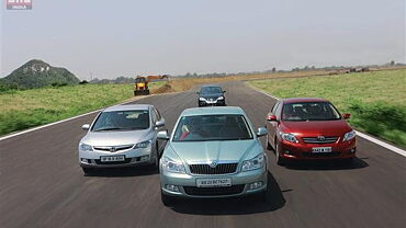 Honda Civic vs Skoda Laura vs Toyota Corolla Altis vs VW Jetta