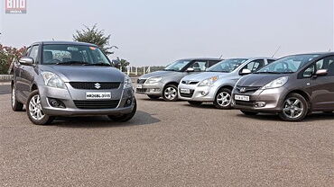 Honda Jazz Vs Hyundai i20 Vs Maruti Suzuki Swift Vs Skoda Fabia