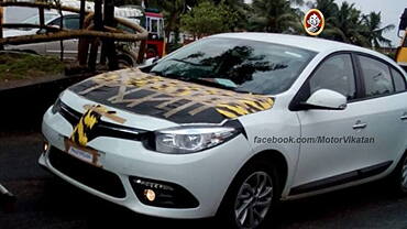 Renault Fluence 2014 Facelift spied in Chennai