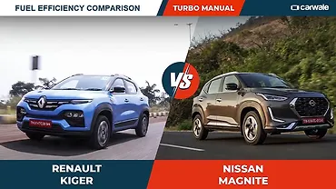 Renault Kiger vs Nissan Magnite turbo manual- real-world fuel efficiency comparison