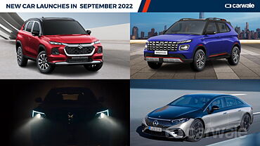 New car launches in India in September 2022