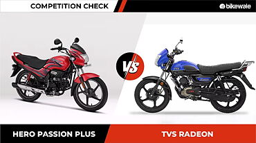 Hero Passion Plus vs TVS Radeon: Competition Check