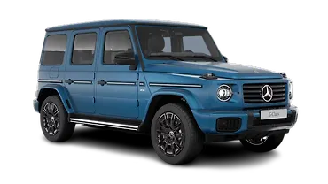 मर्सिडीज़ बेंज़ G580 EQ टेक्नोलॉजी के साथ ठीक सामने तीन चौथाई