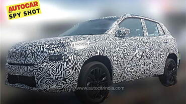 Skoda compact SUV spied on test 