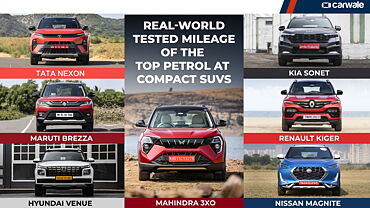 Real-world tested mileage of the top petrol AT compact SUVs