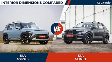Kia Syros vs Sonet: Interior dimensions compared Kia Syros vs Sonet: Interior dimensions compared