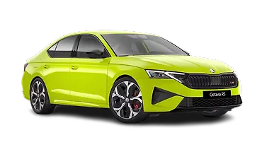 स्कोडा ऑक्टाविया आरएस ठीक सामने तीन चौथाई